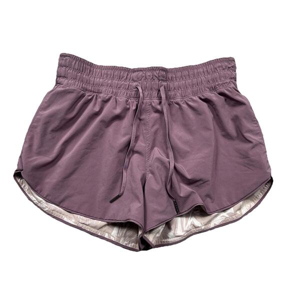 Lululemon Choose A Side Running Run Shorts Purple Floral Reversible Size 4 - Picture 1 of 13